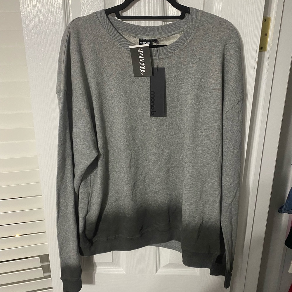 Mono b grey ombré crew neck size large